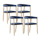 Glam Style Upholstered Dining Chair Open Back Dining Arm Chair Blue 4 Piece Set Clearhalo 'Dining Chairs' 'Dining Tables & Seating' 'dining_chair' 'furn' 'furn_dining_chair' 'Furniture' 'furniture_dining_chair' 'Kitchen & Dining Furniture' 5020090