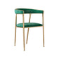 Glam Style Upholstered Dining Chair Open Back Dining Arm Chair Green 1 Piece Clearhalo 'Dining Chairs' 'Dining Tables & Seating' 'dining_chair' 'furn' 'furn_dining_chair' 'Furniture' 'furniture_dining_chair' 'Kitchen & Dining Furniture' 5020091