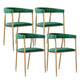 Glam Style Upholstered Dining Chair Open Back Dining Arm Chair Green 4 Piece Set Clearhalo 'Dining Chairs' 'Dining Tables & Seating' 'dining_chair' 'furn' 'furn_dining_chair' 'Furniture' 'furniture_dining_chair' 'Kitchen & Dining Furniture' 5020095