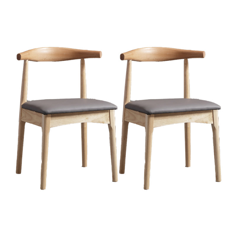 Glam Style Side Chair Wooden Open Back Indoor Dining Side Chair Dark Gray 2 Piece Set Clearhalo 'Dining Chairs' 'Dining Tables & Seating' 'dining_chair' 'furn' 'furn_dining_chair' 'Furniture' 'furniture_dining_chair' 'Kitchen & Dining Furniture' 5020101