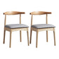Glam Style Side Chair Wooden Open Back Indoor Dining Side Chair Light Gray 2 Piece Set Clearhalo 'Dining Chairs' 'Dining Tables & Seating' 'dining_chair' 'furn' 'furn_dining_chair' 'Furniture' 'furniture_dining_chair' 'Kitchen & Dining Furniture' 5020103
