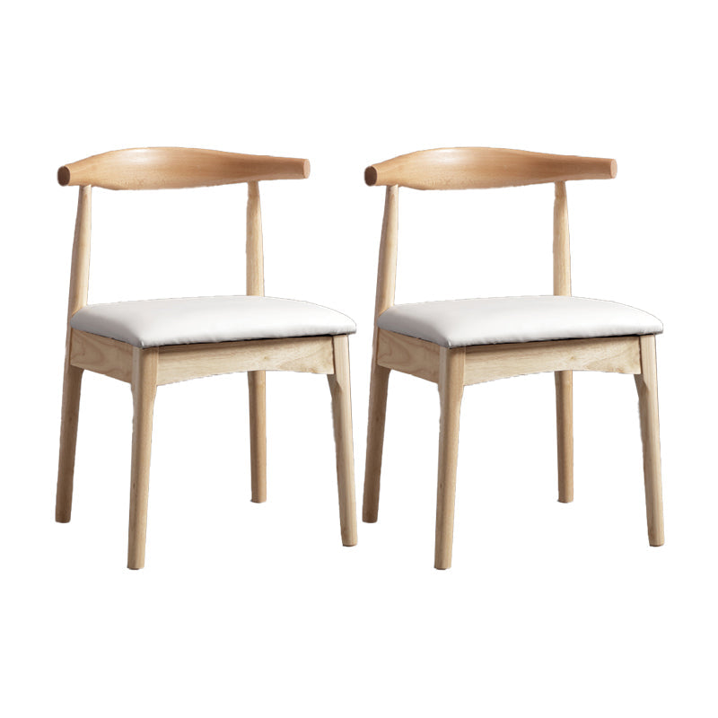 Glam Style Side Chair Wooden Open Back Indoor Dining Side Chair White 2 Piece Set Clearhalo 'Dining Chairs' 'Dining Tables & Seating' 'dining_chair' 'furn' 'furn_dining_chair' 'Furniture' 'furniture_dining_chair' 'Kitchen & Dining Furniture' 5020105