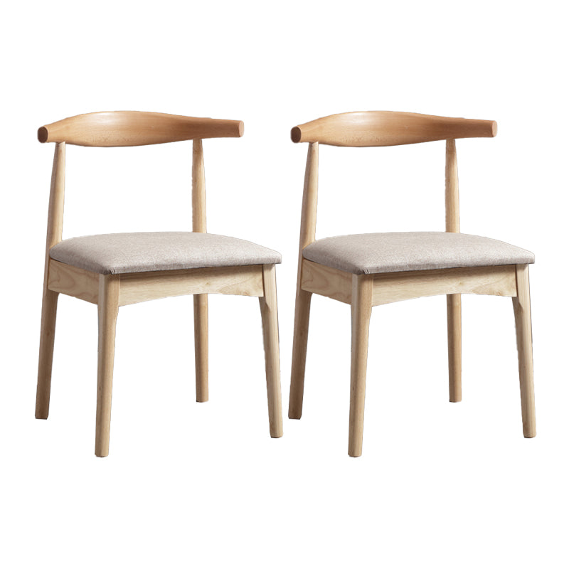 Glam Style Side Chair Wooden Open Back Indoor Dining Side Chair Khaki 2 Piece Set Clearhalo 'Dining Chairs' 'Dining Tables & Seating' 'dining_chair' 'furn' 'furn_dining_chair' 'Furniture' 'furniture_dining_chair' 'Kitchen & Dining Furniture' 5020115