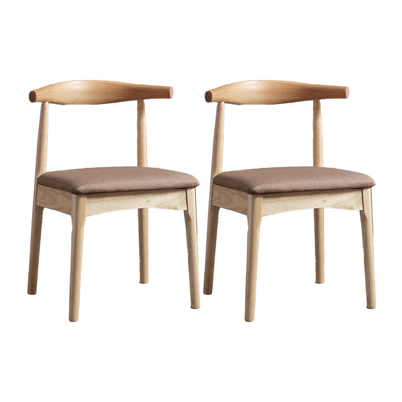 Glam Style Side Chair Wooden Open Back Indoor Dining Side Chair Coffee 2 Piece Set Clearhalo 'Dining Chairs' 'Dining Tables & Seating' 'dining_chair' 'furn' 'furn_dining_chair' 'Furniture' 'furniture_dining_chair' 'Kitchen & Dining Furniture' 5020117