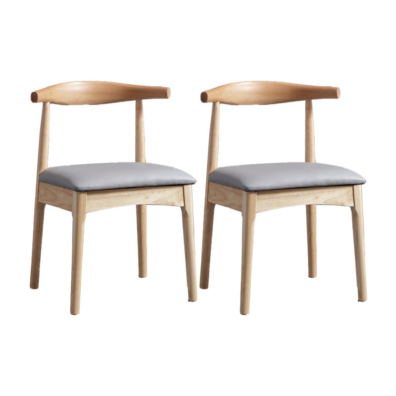 Glam Style Side Chair Wooden Open Back Indoor Dining Side Chair Silver Gray 2 Piece Set Clearhalo 'Dining Chairs' 'Dining Tables & Seating' 'dining_chair' 'furn' 'furn_dining_chair' 'Furniture' 'furniture_dining_chair' 'Kitchen & Dining Furniture' 5020123