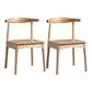 Glam Style Side Chair Wooden Open Back Indoor Dining Side Chair Natural 2 Piece Set Clearhalo 'Dining Chairs' 'Dining Tables & Seating' 'dining_chair' 'furn' 'furn_dining_chair' 'Furniture' 'furniture_dining_chair' 'Kitchen & Dining Furniture' 5020129