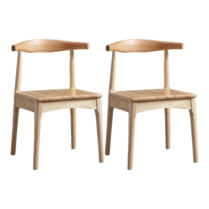 Glam Style Side Chair Wooden Open Back Indoor Dining Side Chair Natural 2 Piece Set Clearhalo 'Dining Chairs' 'Dining Tables & Seating' 'dining_chair' 'furn' 'furn_dining_chair' 'Furniture' 'furniture_dining_chair' 'Kitchen & Dining Furniture' 5020129