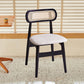 Dining Room Side Chairs Modern Solid Wood Open Back Dining Side Chair Black-White 1 Piece Clearhalo 'Dining Chairs' 'Dining Tables & Seating' 'dining_chair' 'furn' 'furn_dining_chair' 'Furniture' 'furniture_dining_chair' 'Kitchen & Dining Furniture' 5020137