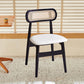 Dining Room Side Chairs Modern Solid Wood Open Back Dining Side Chair Black White 1 Piece Clearhalo 'Dining Chairs' 'Dining Tables & Seating' 'dining_chair' 'furn' 'furn_dining_chair' 'Furniture' 'furniture_dining_chair' 'Kitchen & Dining Furniture' 5020143