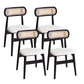 Dining Room Side Chairs Modern Solid Wood Open Back Dining Side Chair Black White 4 Piece Set Clearhalo 'Dining Chairs' 'Dining Tables & Seating' 'dining_chair' 'furn' 'furn_dining_chair' 'Furniture' 'furniture_dining_chair' 'Kitchen & Dining Furniture' 5020147