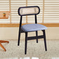 Dining Room Side Chairs Modern Solid Wood Open Back Dining Side Chair Black-Blue 1 Piece Clearhalo 'Dining Chairs' 'Dining Tables & Seating' 'dining_chair' 'furn' 'furn_dining_chair' 'Furniture' 'furniture_dining_chair' 'Kitchen & Dining Furniture' 5020150