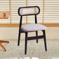 Dining Room Side Chairs Modern Solid Wood Open Back Dining Side Chair Black-Gray 1 Piece Clearhalo 'Dining Chairs' 'Dining Tables & Seating' 'dining_chair' 'furn' 'furn_dining_chair' 'Furniture' 'furniture_dining_chair' 'Kitchen & Dining Furniture' 5020155