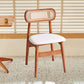 Dining Room Side Chairs Modern Solid Wood Open Back Dining Side Chair White-Brown 1 Piece Clearhalo 'Dining Chairs' 'Dining Tables & Seating' 'dining_chair' 'furn' 'furn_dining_chair' 'Furniture' 'furniture_dining_chair' 'Kitchen & Dining Furniture' 5020158
