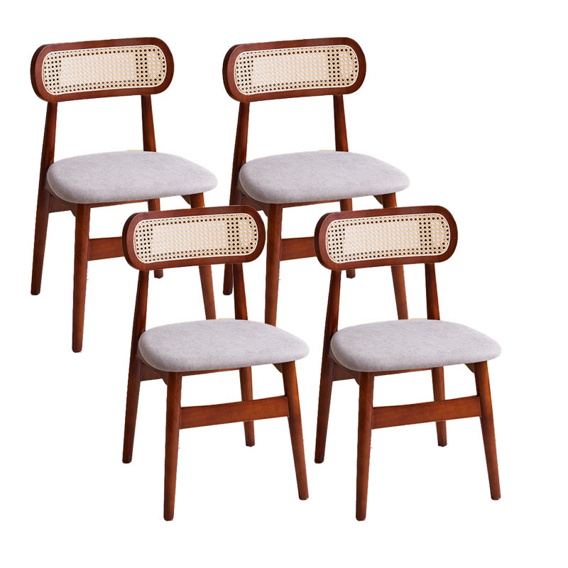 Dining Room Side Chairs Modern Solid Wood Open Back Dining Side Chair Walnut 4 Piece Set Clearhalo 'Dining Chairs' 'Dining Tables & Seating' 'dining_chair' 'furn' 'furn_dining_chair' 'Furniture' 'furniture_dining_chair' 'Kitchen & Dining Furniture' 5020163