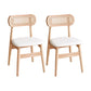 Dining Room Side Chairs Modern Solid Wood Open Back Dining Side Chair Natural Wood White 2 Piece Set Clearhalo 'Dining Chairs' 'Dining Tables & Seating' 'dining_chair' 'furn' 'furn_dining_chair' 'Furniture' 'furniture_dining_chair' 'Kitchen & Dining Furniture' 5020165