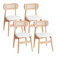 Dining Room Side Chairs Modern Solid Wood Open Back Dining Side Chair Natural Wood White 4 Piece Set Clearhalo 'Dining Chairs' 'Dining Tables & Seating' 'dining_chair' 'furn' 'furn_dining_chair' 'Furniture' 'furniture_dining_chair' 'Kitchen & Dining Furniture' 5020166