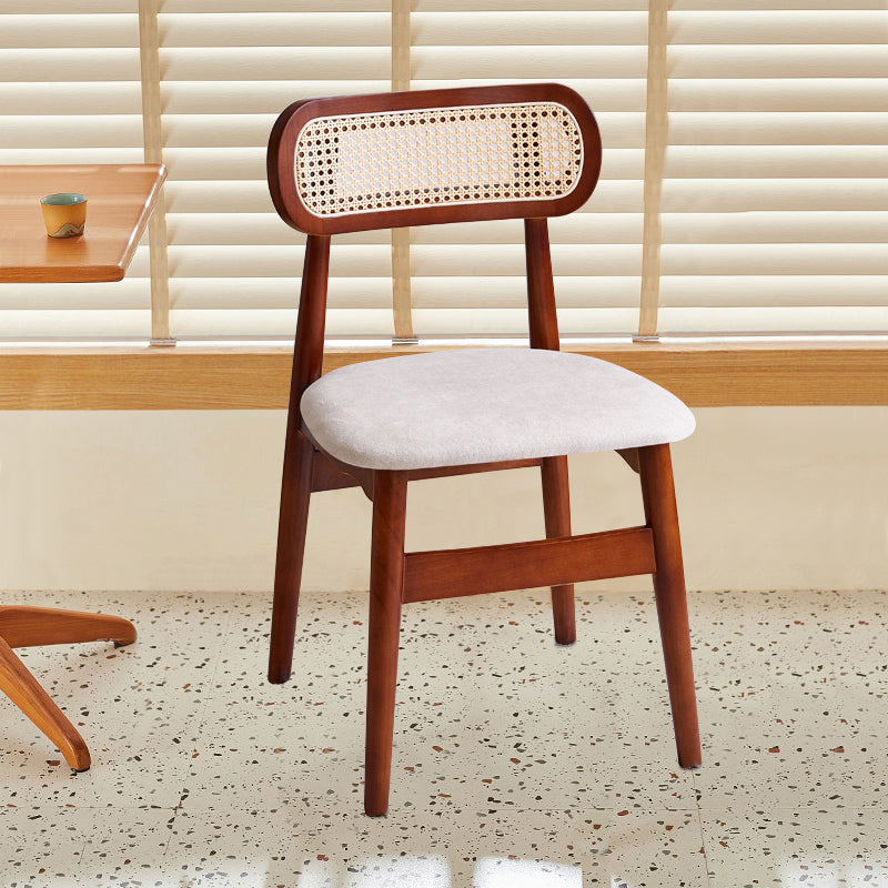 Dining Room Side Chairs Modern Solid Wood Open Back Dining Side Chair Walnut White 1 Piece Clearhalo 'Dining Chairs' 'Dining Tables & Seating' 'dining_chair' 'furn' 'furn_dining_chair' 'Furniture' 'furniture_dining_chair' 'Kitchen & Dining Furniture' 5020167