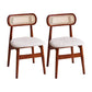 Dining Room Side Chairs Modern Solid Wood Open Back Dining Side Chair Walnut White 2 Piece Set Clearhalo 'Dining Chairs' 'Dining Tables & Seating' 'dining_chair' 'furn' 'furn_dining_chair' 'Furniture' 'furniture_dining_chair' 'Kitchen & Dining Furniture' 5020168