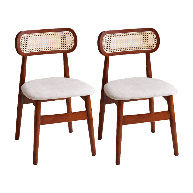 Dining Room Side Chairs Modern Solid Wood Open Back Dining Side Chair Walnut White 2 Piece Set Clearhalo 'Dining Chairs' 'Dining Tables & Seating' 'dining_chair' 'furn' 'furn_dining_chair' 'Furniture' 'furniture_dining_chair' 'Kitchen & Dining Furniture' 5020168