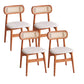 Dining Room Side Chairs Modern Solid Wood Open Back Dining Side Chair White-Brown 4 Piece Set Clearhalo 'Dining Chairs' 'Dining Tables & Seating' 'dining_chair' 'furn' 'furn_dining_chair' 'Furniture' 'furniture_dining_chair' 'Kitchen & Dining Furniture' 5020172