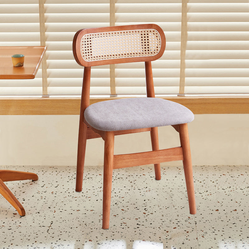 Dining Room Side Chairs Modern Solid Wood Open Back Dining Side Chair Gray-Brown 1 Piece Clearhalo 'Dining Chairs' 'Dining Tables & Seating' 'dining_chair' 'furn' 'furn_dining_chair' 'Furniture' 'furniture_dining_chair' 'Kitchen & Dining Furniture' 5020173