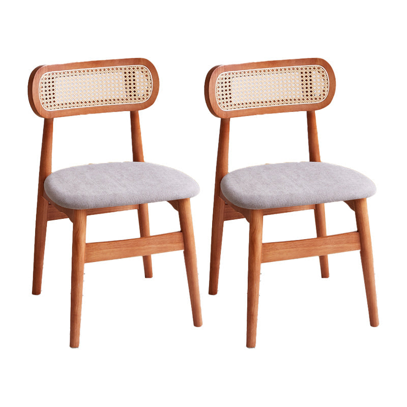 Dining Room Side Chairs Modern Solid Wood Open Back Dining Side Chair Gray-Brown 2 Piece Set Clearhalo 'Dining Chairs' 'Dining Tables & Seating' 'dining_chair' 'furn' 'furn_dining_chair' 'Furniture' 'furniture_dining_chair' 'Kitchen & Dining Furniture' 5020174