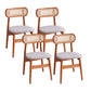 Dining Room Side Chairs Modern Solid Wood Open Back Dining Side Chair Gray-Brown 4 Piece Set Clearhalo 'Dining Chairs' 'Dining Tables & Seating' 'dining_chair' 'furn' 'furn_dining_chair' 'Furniture' 'furniture_dining_chair' 'Kitchen & Dining Furniture' 5020175
