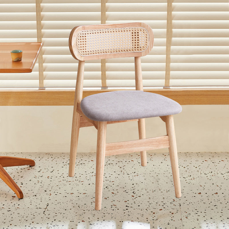 Dining Room Side Chairs Modern Solid Wood Open Back Dining Side Chair Wood-Light Grey 1 Piece Clearhalo 'Dining Chairs' 'Dining Tables & Seating' 'dining_chair' 'furn' 'furn_dining_chair' 'Furniture' 'furniture_dining_chair' 'Kitchen & Dining Furniture' 5020176