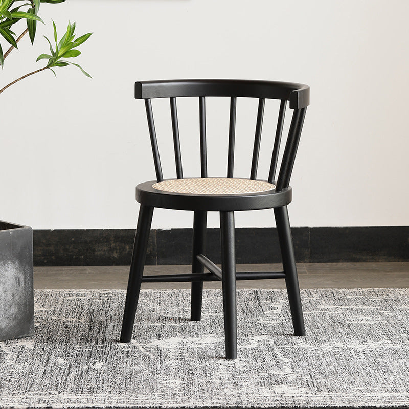 Dining Room Windsor Chairs Contemporary Solid Wood Kitchen Chair for Home Black 1 Piece Clearhalo 'Dining Chairs' 'Dining Tables & Seating' 'dining_chair' 'furn' 'furn_dining_chair' 'Furniture' 'furniture_dining_chair' 'Kitchen & Dining Furniture' 5020181