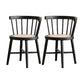 Dining Room Windsor Chairs Contemporary Solid Wood Kitchen Chair for Home Black 2 Piece Set Clearhalo 'Dining Chairs' 'Dining Tables & Seating' 'dining_chair' 'furn' 'furn_dining_chair' 'Furniture' 'furniture_dining_chair' 'Kitchen & Dining Furniture' 5020182
