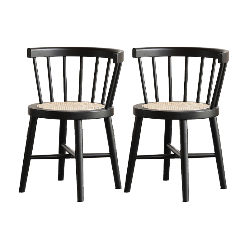 Dining Room Windsor Chairs Contemporary Solid Wood Kitchen Chair for Home Black 2 Piece Set Clearhalo 'Dining Chairs' 'Dining Tables & Seating' 'dining_chair' 'furn' 'furn_dining_chair' 'Furniture' 'furniture_dining_chair' 'Kitchen & Dining Furniture' 5020182