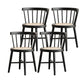 Dining Room Windsor Chairs Contemporary Solid Wood Kitchen Chair for Home Black 4 Piece Set Clearhalo 'Dining Chairs' 'Dining Tables & Seating' 'dining_chair' 'furn' 'furn_dining_chair' 'Furniture' 'furniture_dining_chair' 'Kitchen & Dining Furniture' 5020185