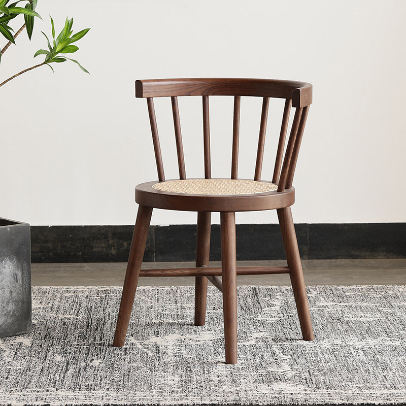 Dining Room Windsor Chairs Contemporary Solid Wood Kitchen Chair for Home Walnut 1 Piece Clearhalo 'Dining Chairs' 'Dining Tables & Seating' 'dining_chair' 'furn' 'furn_dining_chair' 'Furniture' 'furniture_dining_chair' 'Kitchen & Dining Furniture' 5020192