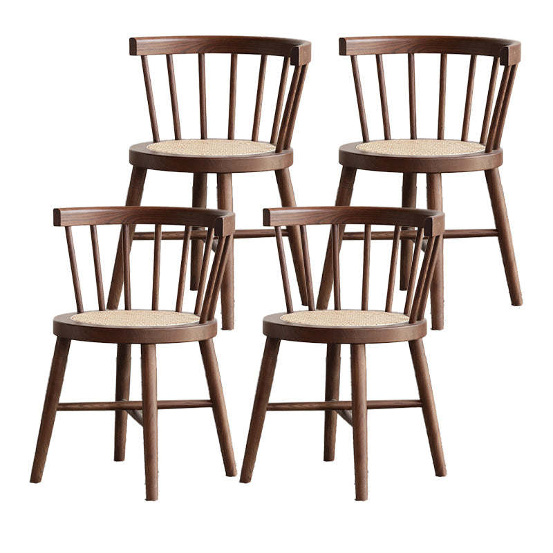 Dining Room Windsor Chairs Contemporary Solid Wood Kitchen Chair for Home Walnut 4 Piece Set Clearhalo 'Dining Chairs' 'Dining Tables & Seating' 'dining_chair' 'furn' 'furn_dining_chair' 'Furniture' 'furniture_dining_chair' 'Kitchen & Dining Furniture' 5020196