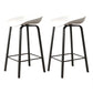 Modern Armless Backrest Counter Stool Iron Cafe Bar Stool with Acrylic Seat White 2 Piece Set Clearhalo 'Bar Furniture' 'Bar Stools' 'bar_stools' 'furn' 'furn_bar_stools' 'Furniture' 'furniture_bar_stools' 'Kitchen & Dining Furniture' 5021356