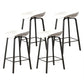 Modern Armless Backrest Counter Stool Iron Cafe Bar Stool with Acrylic Seat White 4 Piece Set Clearhalo 'Bar Furniture' 'Bar Stools' 'bar_stools' 'furn' 'furn_bar_stools' 'Furniture' 'furniture_bar_stools' 'Kitchen & Dining Furniture' 5021357
