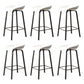 Modern Armless Backrest Counter Stool Iron Cafe Bar Stool with Acrylic Seat White 6 Piece Set Clearhalo 'Bar Furniture' 'Bar Stools' 'bar_stools' 'furn' 'furn_bar_stools' 'Furniture' 'furniture_bar_stools' 'Kitchen & Dining Furniture' 5021360