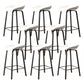 Modern Armless Backrest Counter Stool Iron Cafe Bar Stool with Acrylic Seat White 8 Piece Set Clearhalo 'Bar Furniture' 'Bar Stools' 'bar_stools' 'furn' 'furn_bar_stools' 'Furniture' 'furniture_bar_stools' 'Kitchen & Dining Furniture' 5021362