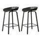 Modern Armless Backrest Counter Stool Iron Cafe Bar Stool with Acrylic Seat Black 2 Piece Set Clearhalo 'Bar Furniture' 'Bar Stools' 'bar_stools' 'furn' 'furn_bar_stools' 'Furniture' 'furniture_bar_stools' 'Kitchen & Dining Furniture' 5021363
