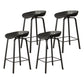 Modern Armless Backrest Counter Stool Iron Cafe Bar Stool with Acrylic Seat Black 4 Piece Set Clearhalo 'Bar Furniture' 'Bar Stools' 'bar_stools' 'furn' 'furn_bar_stools' 'Furniture' 'furniture_bar_stools' 'Kitchen & Dining Furniture' 5021365
