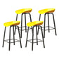Modern Armless Backrest Counter Stool Iron Cafe Bar Stool with Acrylic Seat Yellow 4 Piece Set Clearhalo 'Bar Furniture' 'Bar Stools' 'bar_stools' 'furn' 'furn_bar_stools' 'Furniture' 'furniture_bar_stools' 'Kitchen & Dining Furniture' 5021373