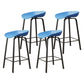 Modern Armless Backrest Counter Stool Iron Cafe Bar Stool with Acrylic Seat Blue 4 Piece Set Clearhalo 'Bar Furniture' 'Bar Stools' 'bar_stools' 'furn' 'furn_bar_stools' 'Furniture' 'furniture_bar_stools' 'Kitchen & Dining Furniture' 5021379