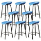 Modern Armless Backrest Counter Stool Iron Cafe Bar Stool with Acrylic Seat Blue 8 Piece Set Clearhalo 'Bar Furniture' 'Bar Stools' 'bar_stools' 'furn' 'furn_bar_stools' 'Furniture' 'furniture_bar_stools' 'Kitchen & Dining Furniture' 5021381