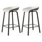 Modern Armless Backrest Counter Stool Iron Cafe Bar Stool with Acrylic Seat Gray 2 Piece Set Clearhalo 'Bar Furniture' 'Bar Stools' 'bar_stools' 'furn' 'furn_bar_stools' 'Furniture' 'furniture_bar_stools' 'Kitchen & Dining Furniture' 5021382
