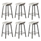 Modern Armless Backrest Counter Stool Iron Cafe Bar Stool with Acrylic Seat Gray 6 Piece Set Clearhalo 'Bar Furniture' 'Bar Stools' 'bar_stools' 'furn' 'furn_bar_stools' 'Furniture' 'furniture_bar_stools' 'Kitchen & Dining Furniture' 5021384