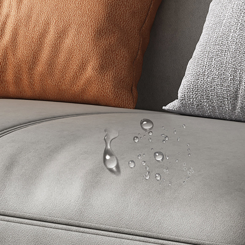 32" High Modern Faux Leather Tuxedo Arm Standard Sofa with Cushions for Apartment Clearhalo 'furn' 'furn_sofas' 'Furniture' 'furniture_sofas' 'Living Room Furniture' 'Sofa' 'sofas' 5021400