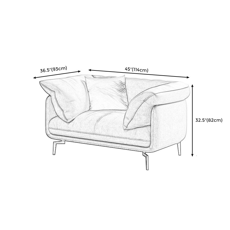 32" High Modern Faux Leather Tuxedo Arm Standard Sofa with Cushions for Apartment Clearhalo 'furn' 'furn_sofas' 'Furniture' 'furniture_sofas' 'Living Room Furniture' 'Sofa' 'sofas' 5021403