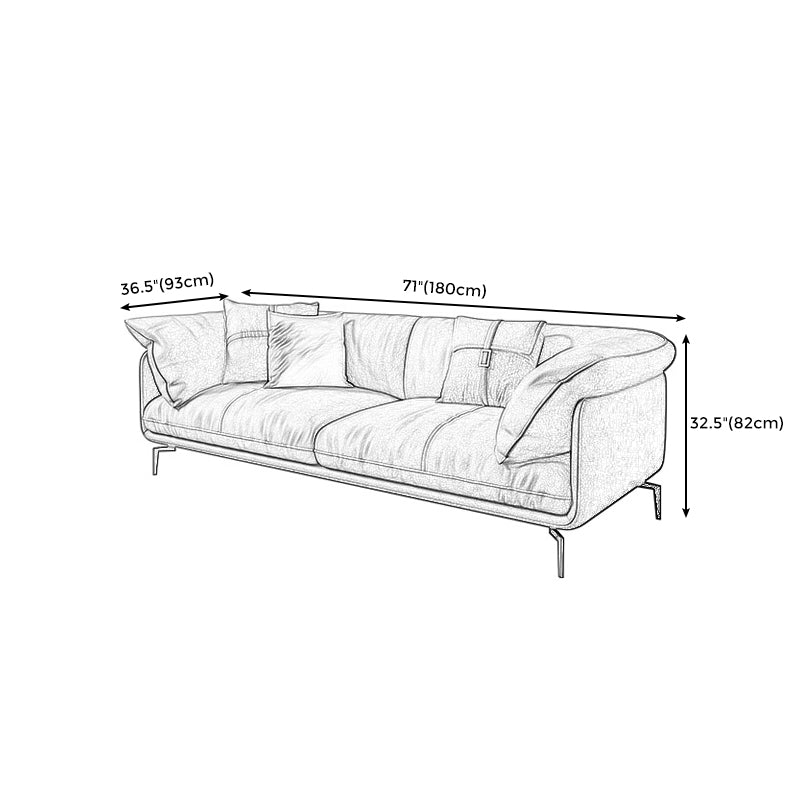 32" High Modern Faux Leather Tuxedo Arm Standard Sofa with Cushions for Apartment Clearhalo 'furn' 'furn_sofas' 'Furniture' 'furniture_sofas' 'Living Room Furniture' 'Sofa' 'sofas' 5021404