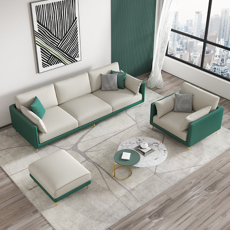 Square Arm Sofa with Sponge Cushion Modern for Living Room, Apartment Clearhalo 'furn' 'furn_sofas' 'Furniture' 'furniture_sofas' 'Living Room Furniture' 'Sofa' 'sofas' 5021425