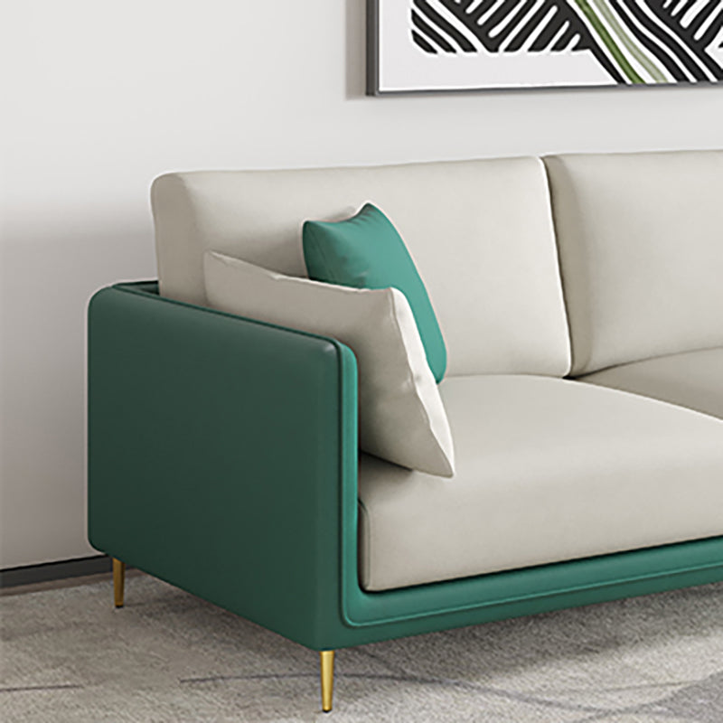 Square Arm Sofa with Sponge Cushion Modern for Living Room, Apartment Clearhalo 'furn' 'furn_sofas' 'Furniture' 'furniture_sofas' 'Living Room Furniture' 'Sofa' 'sofas' 5021430